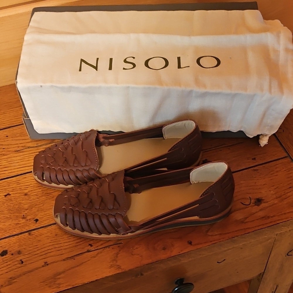 Nisolo Burnt Sienna Leather Huarache Shoes